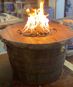 Whiskey Barrel Fire Table